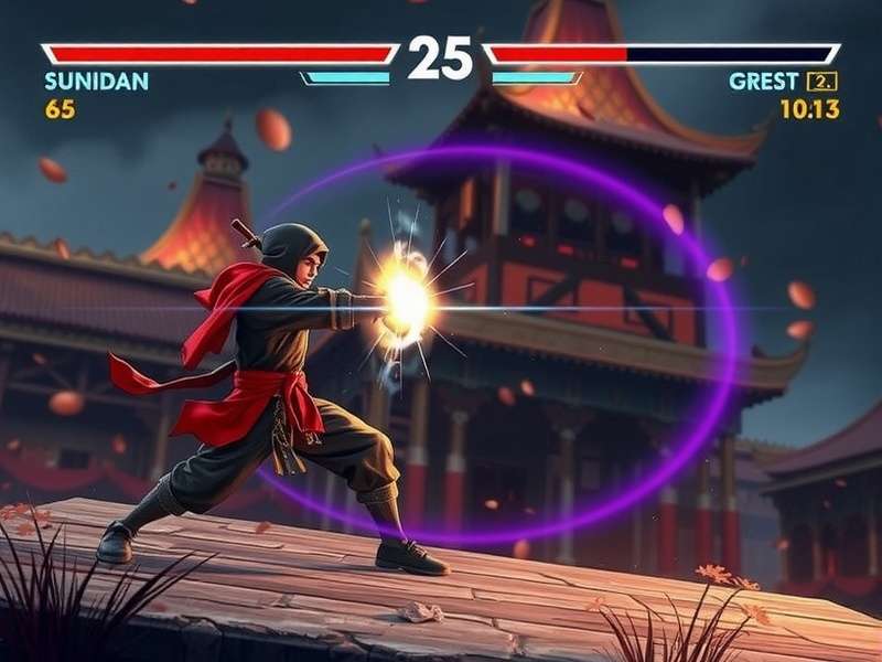 Tech Ninja combat scene showing character using special abilities